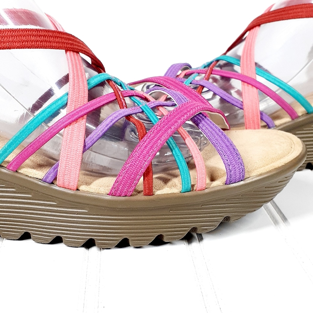 NEW Skechers Womens Parallel - Crossed Wires -Wedge Sandals - Picture 9 of 15
